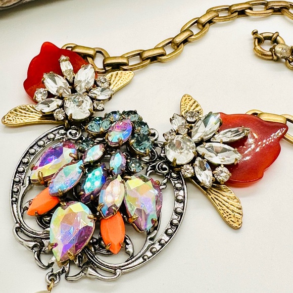 🔥 Vintage J Crew Crystal statement necklace - Picture 16 of 17